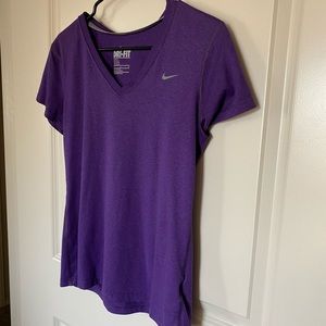 Women’s Purple Nike Dri-Fit VNeck Tee